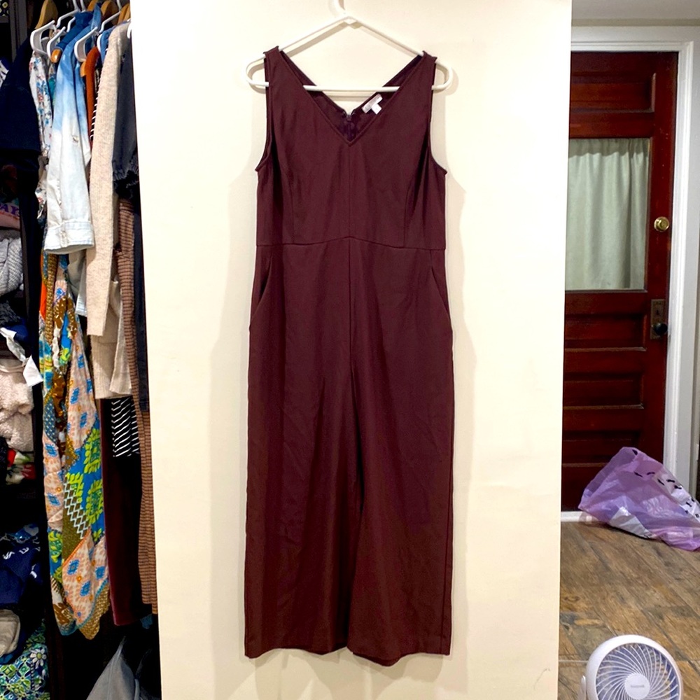 Nordstrom burgundy jumpsuit, L